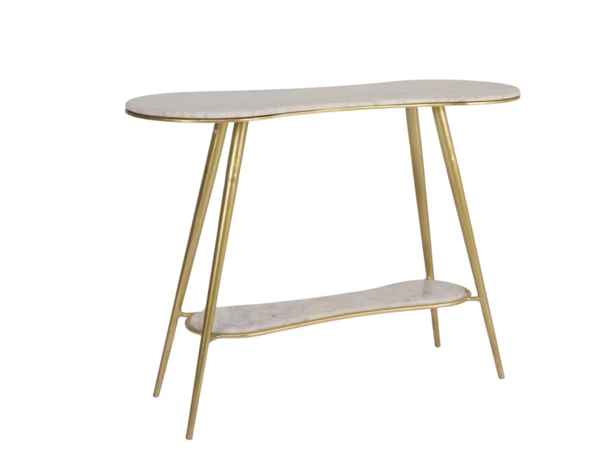 Iron Curve design console with taper legs