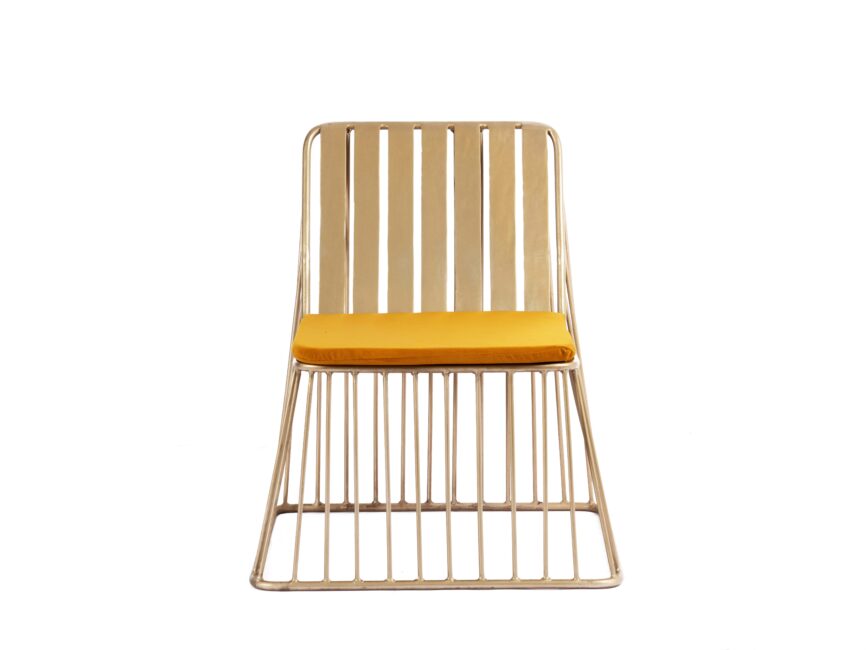 Iron striped design chair