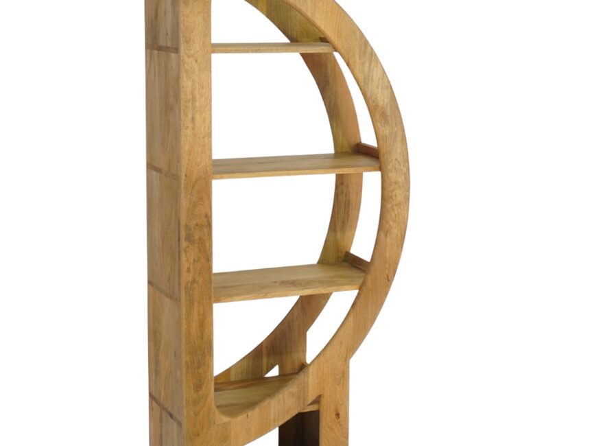 Wooden D shape shelf
