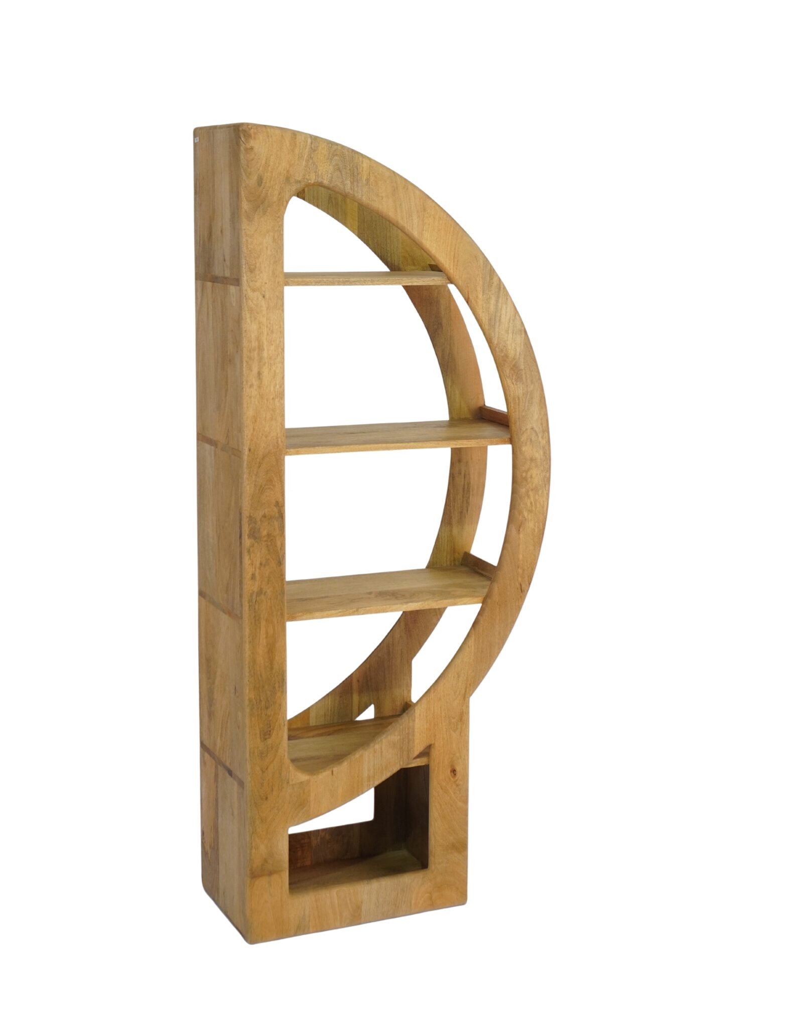 Wooden D shape shelf