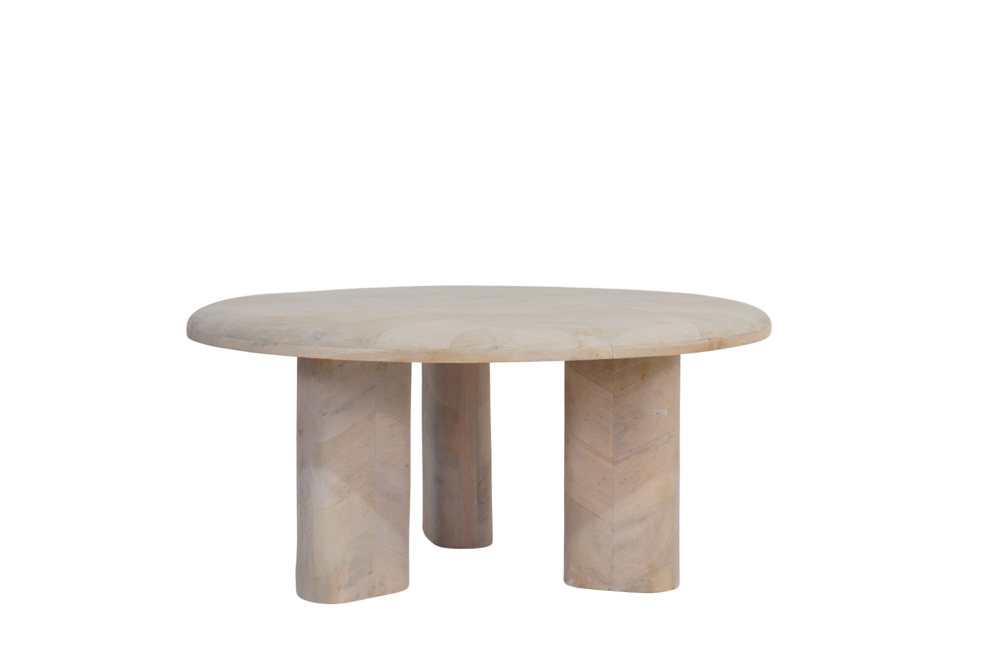 Wooden Round Chevron parqutery design Coffee Table