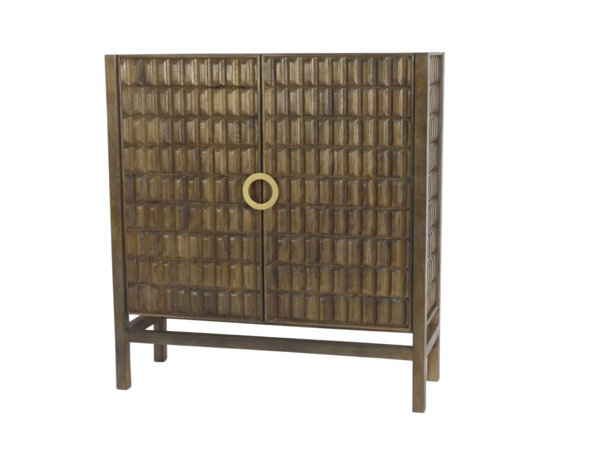 Wooden 2 Door Tile Design Cabinet