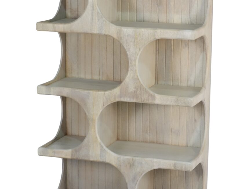 Wooden tall shelf with arch design