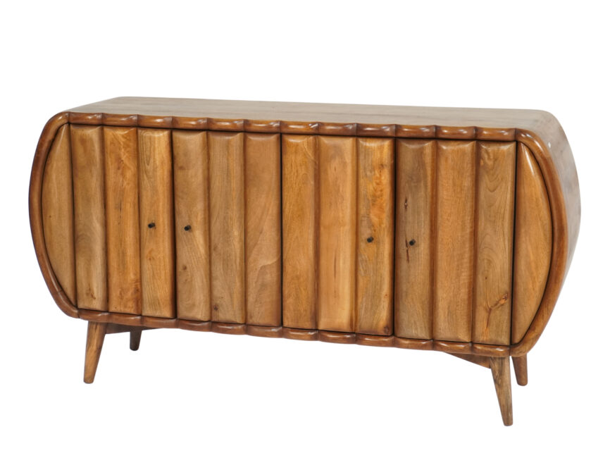 Wooden carved design 4 door sideboard