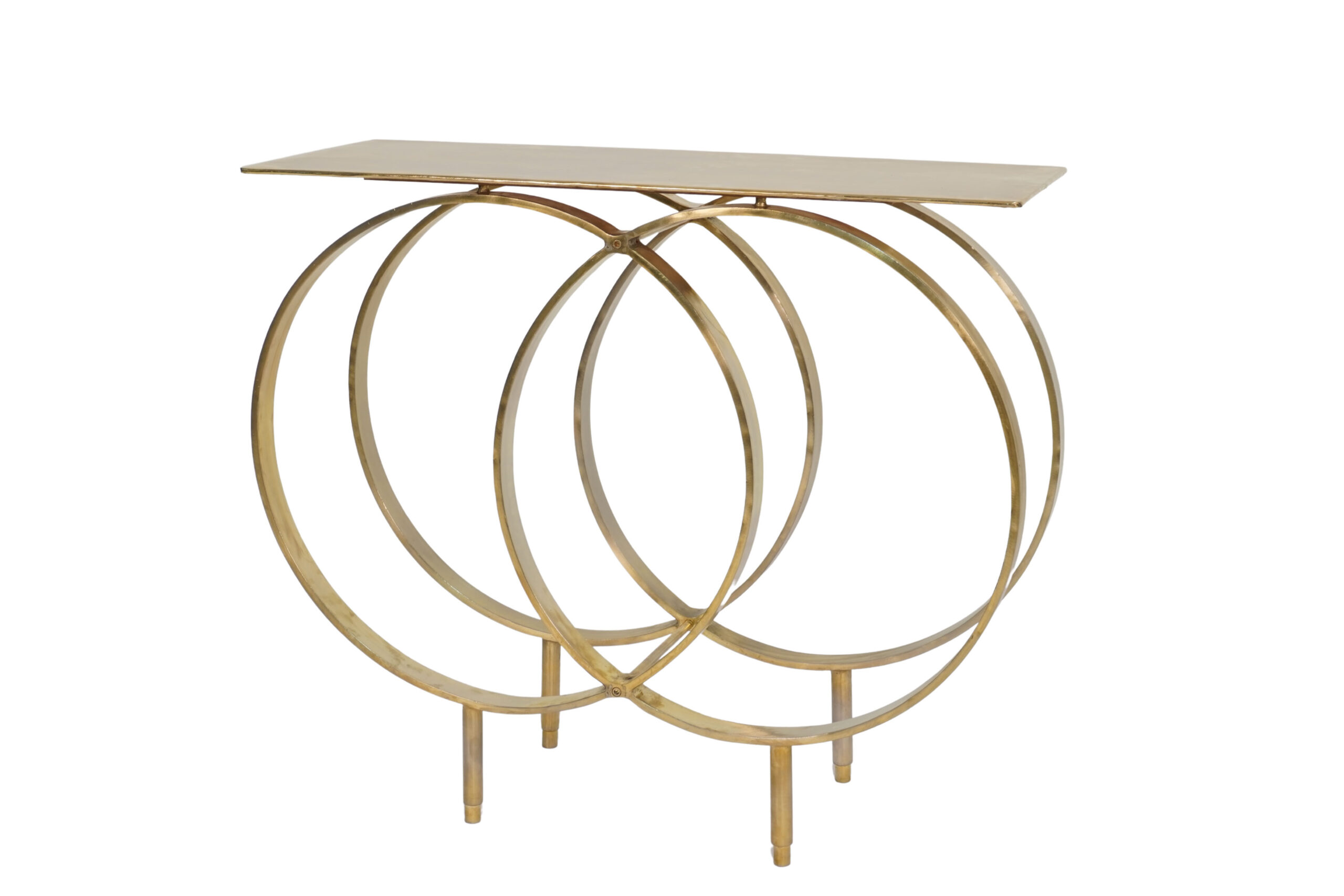 Iron Twin ring design console with sheet top