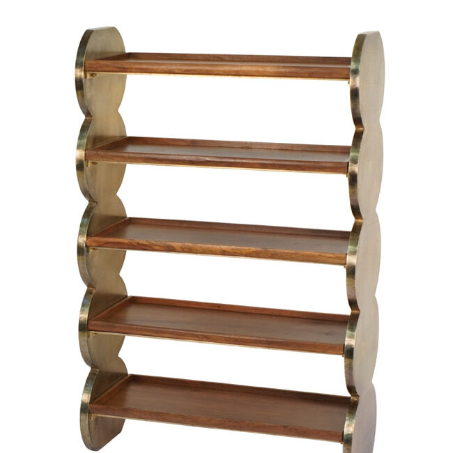 Iron 8 design shelf with wooden tray tops