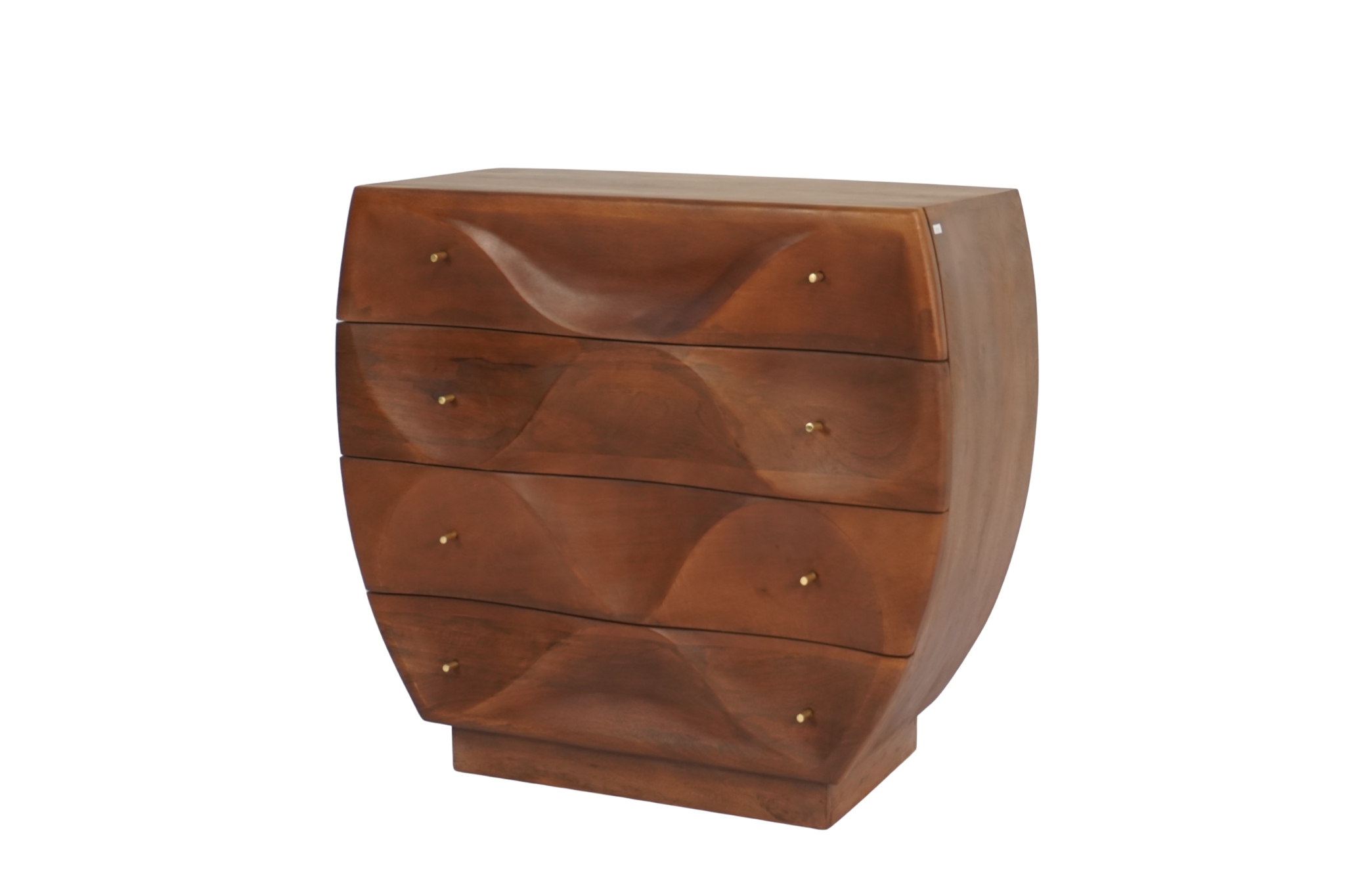 Wooden carved 3 drawer cabinet