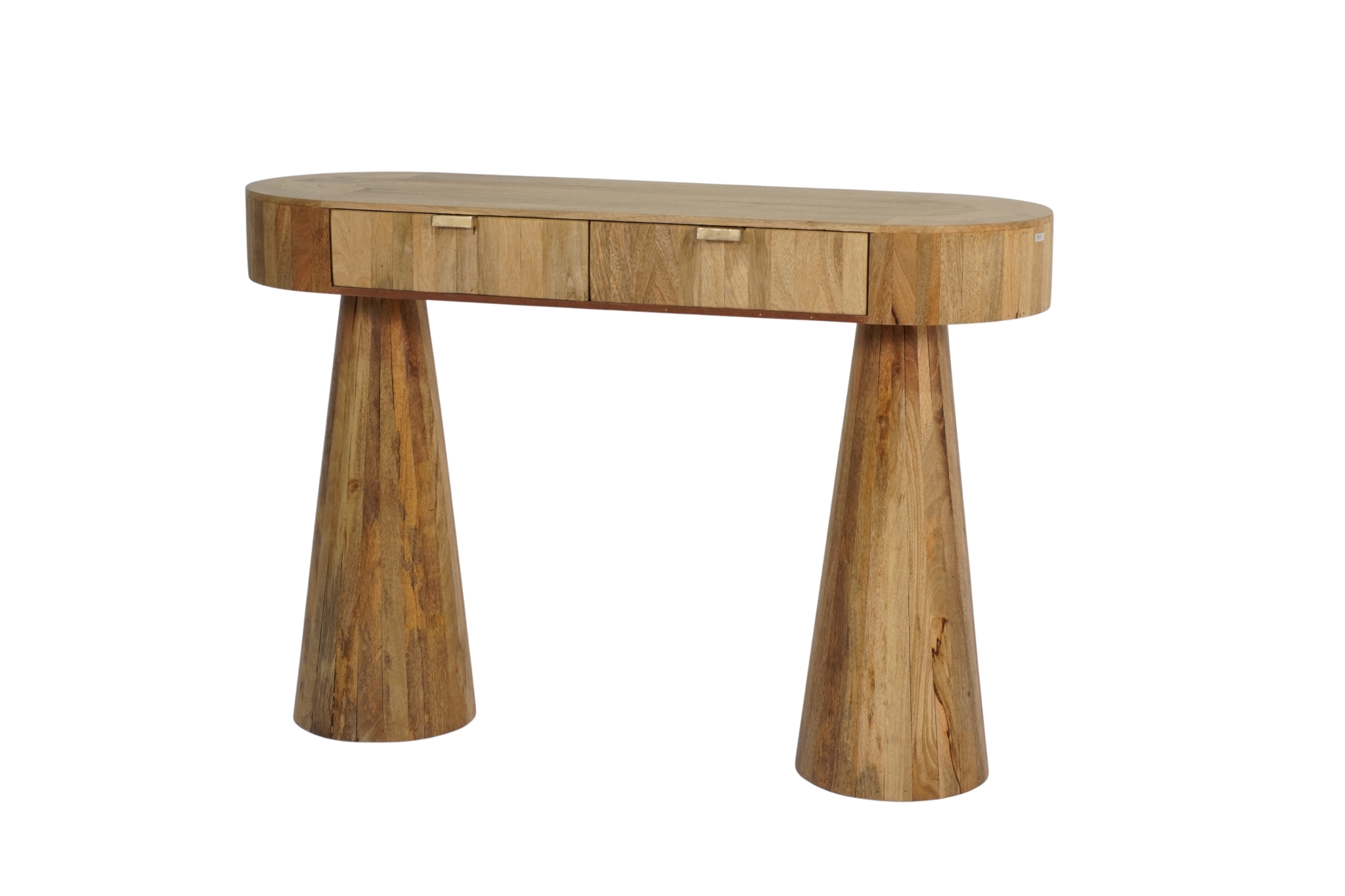 Wooden pillar design 2 drawer desk