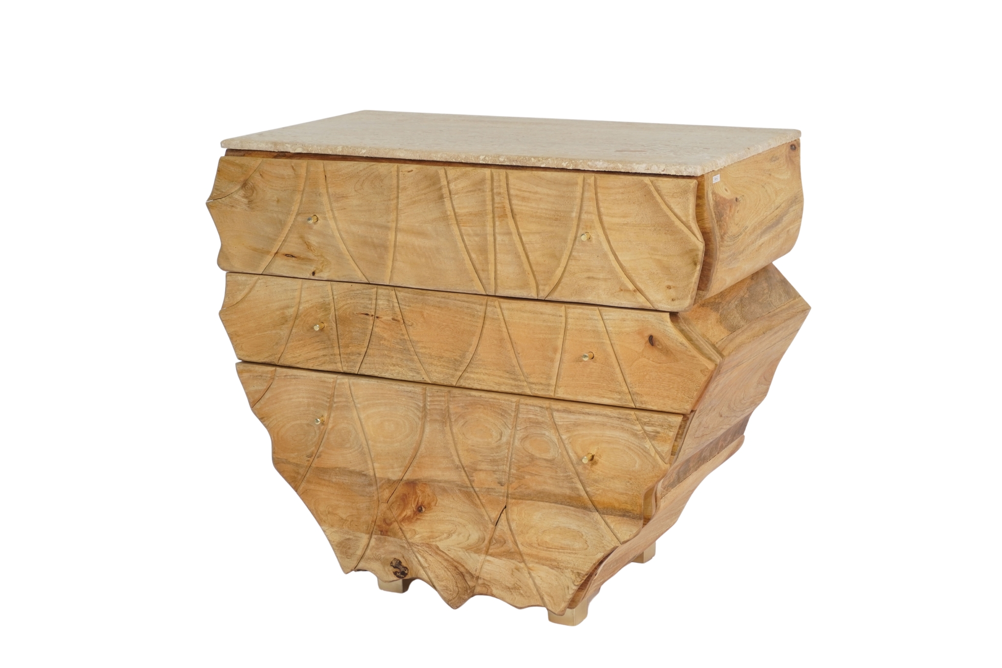 Wooden 3 Drawer Carving Cabinet