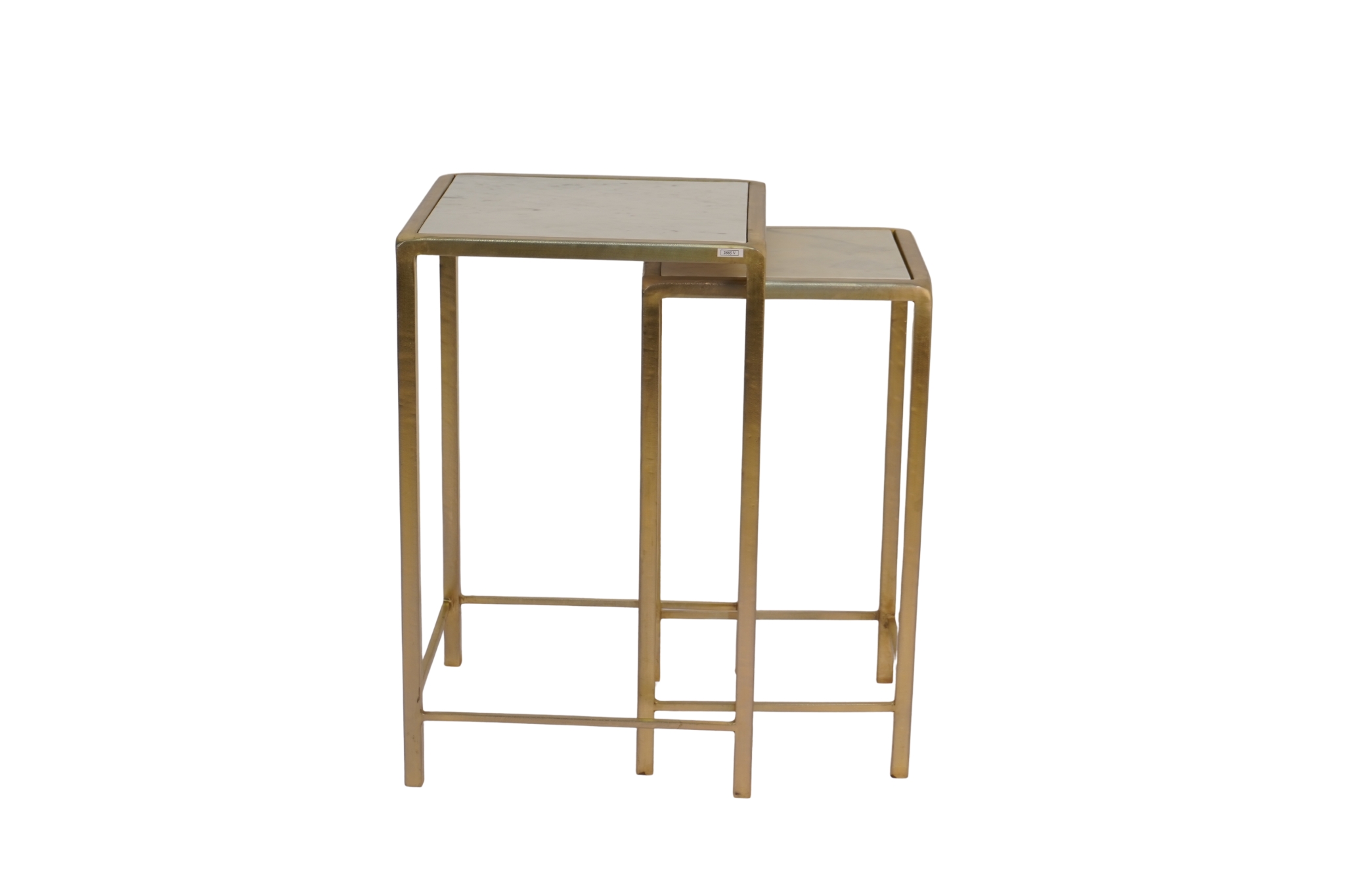 Iron Forged nesting tables with marble top