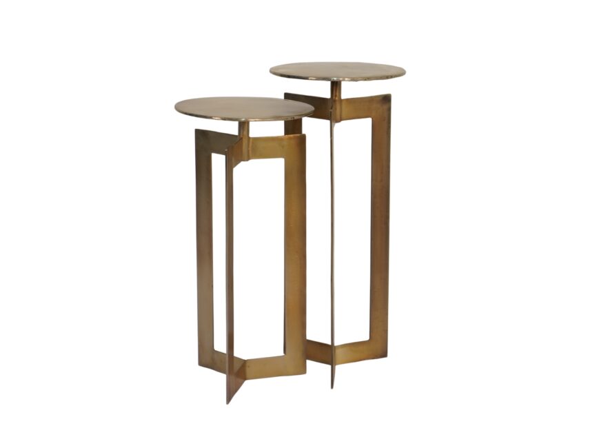 Iron tall set of 2 tables with sheet top