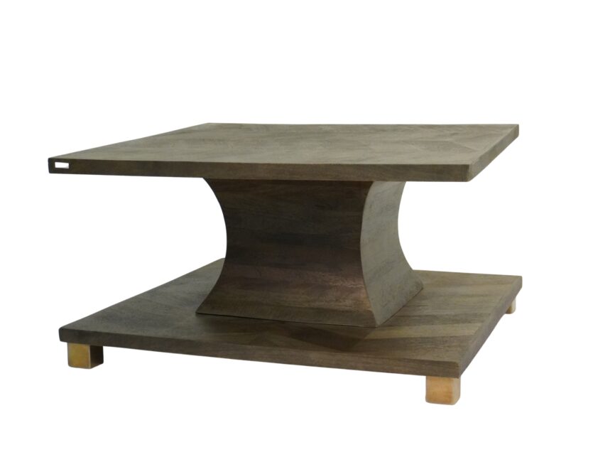 Wooden double step coffee table