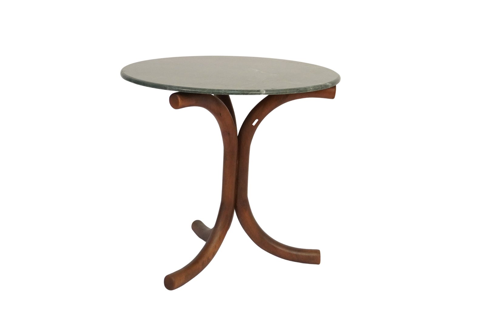 Wooden C design tall table with marble top