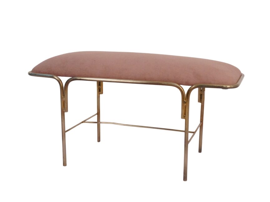Iron Forged bench with fabric seat