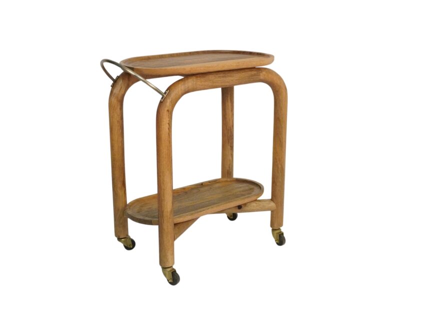 Wooden arch design trolley with tray tops