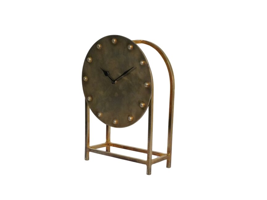 Iron Dome shape clock with riveted dial