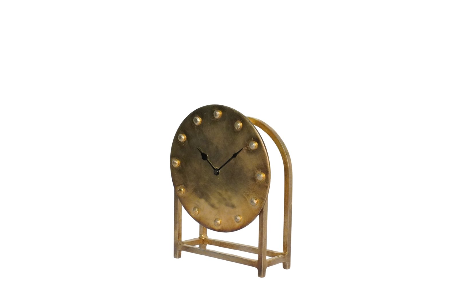 Iron Dome shape clock with riveted dial