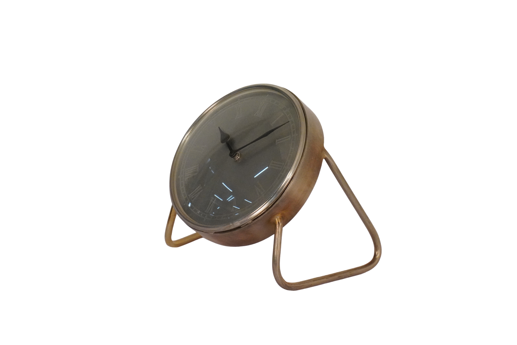 Iron clock with retro base