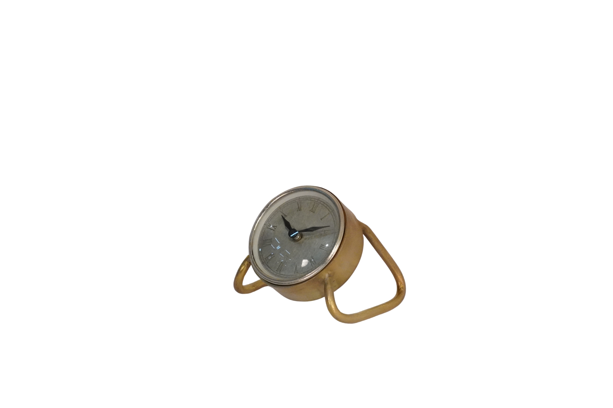 Iron clock with retro base