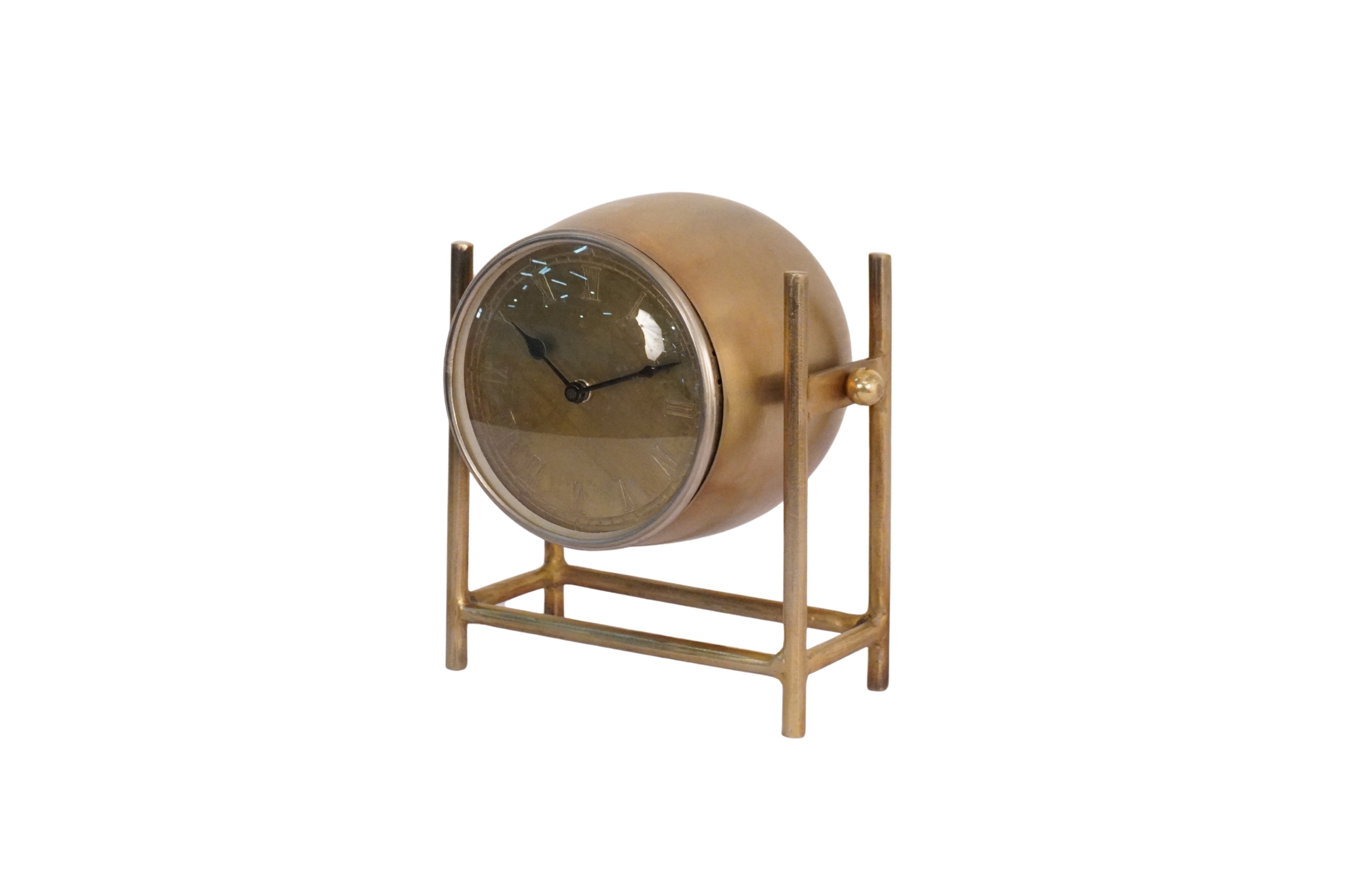Iron forged pillar base round clock