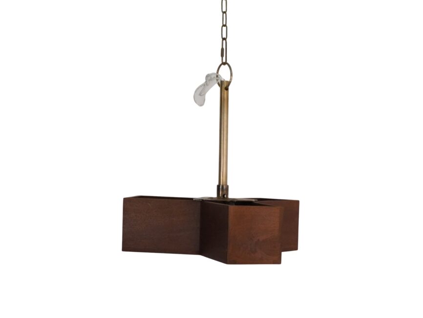 Wooden fan design ceiling lamp
