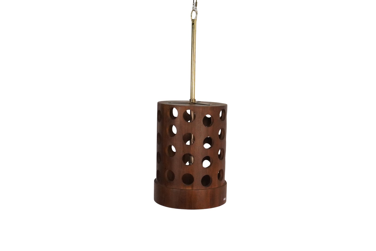 Wooden multi circle cut out ceiling lamp