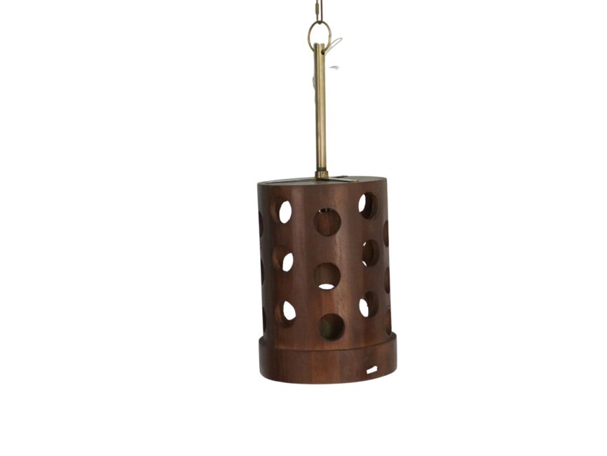 Wooden multi circle cut out ceiling lamp