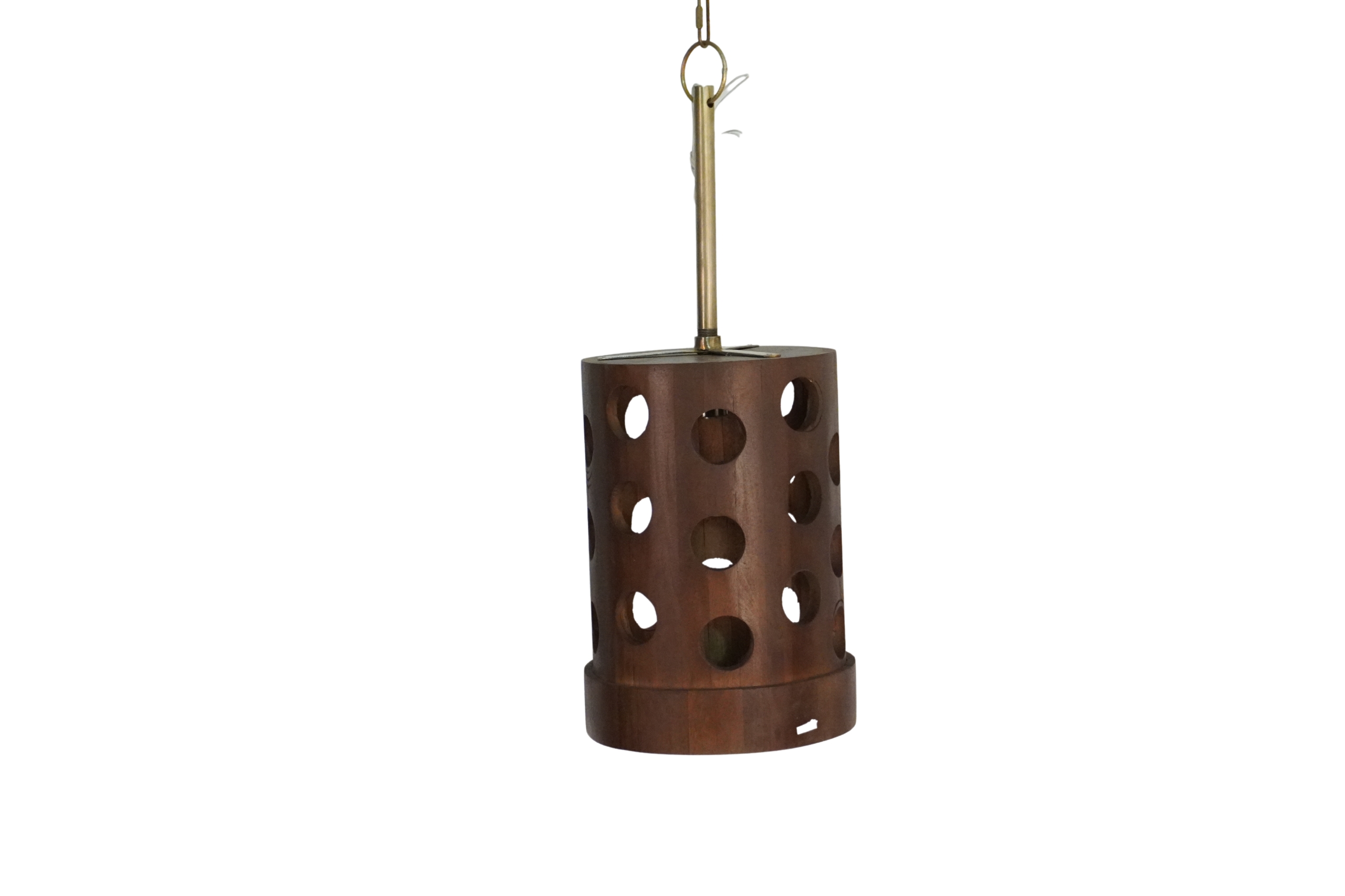 Wooden multi circle cut out ceiling lamp
