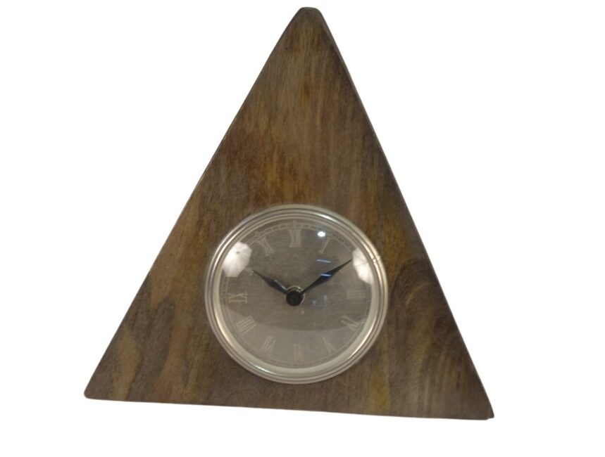 Wooden pyramid design clock
