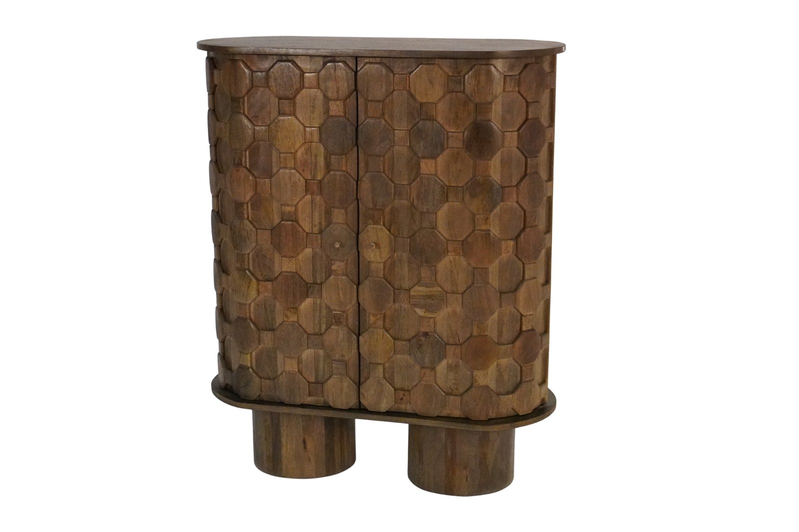 Wooden 2 Door Tile Design Cabinet