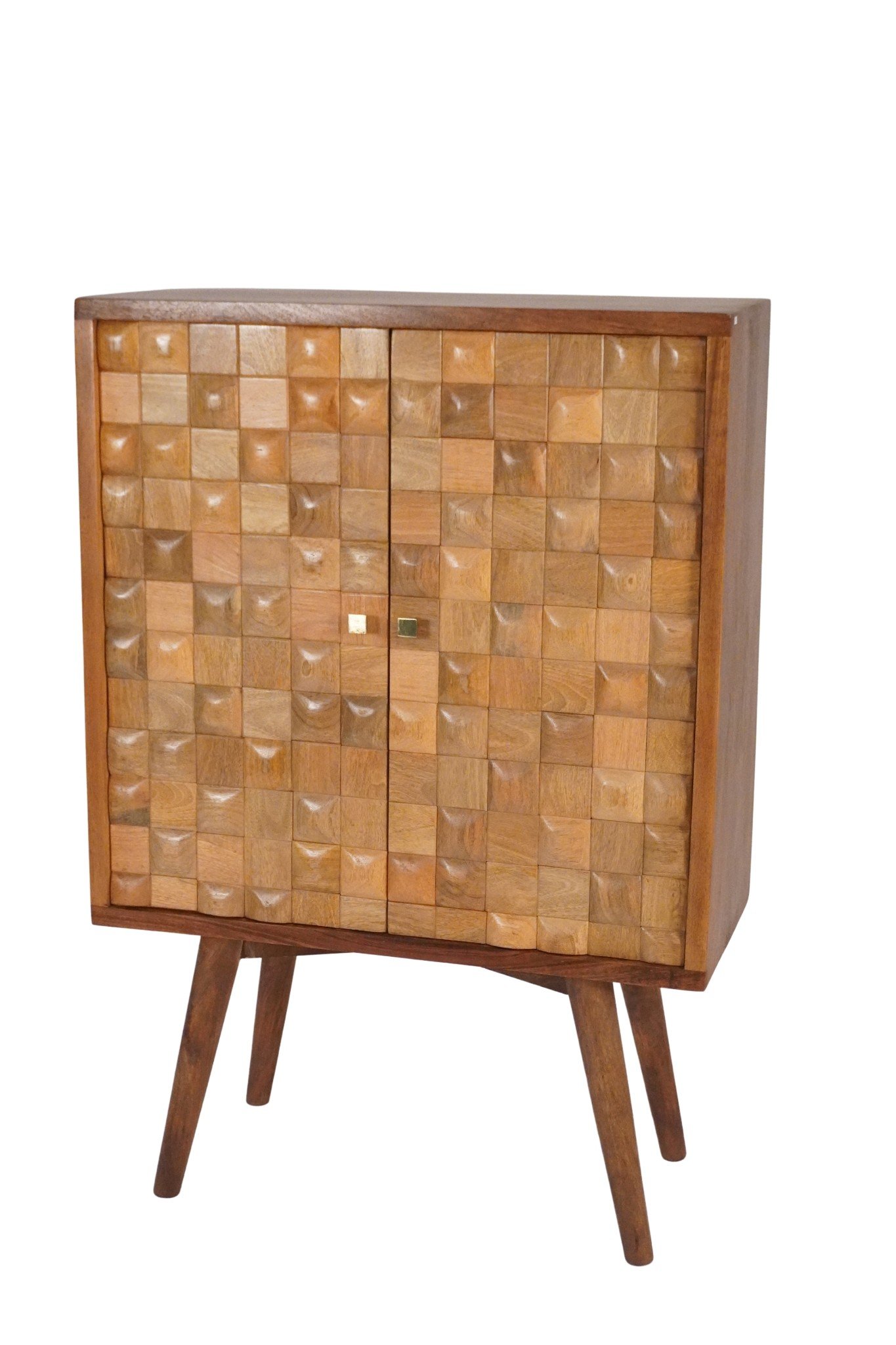 Wooden 2 Door Tile Design Cabinet 2 Tone
