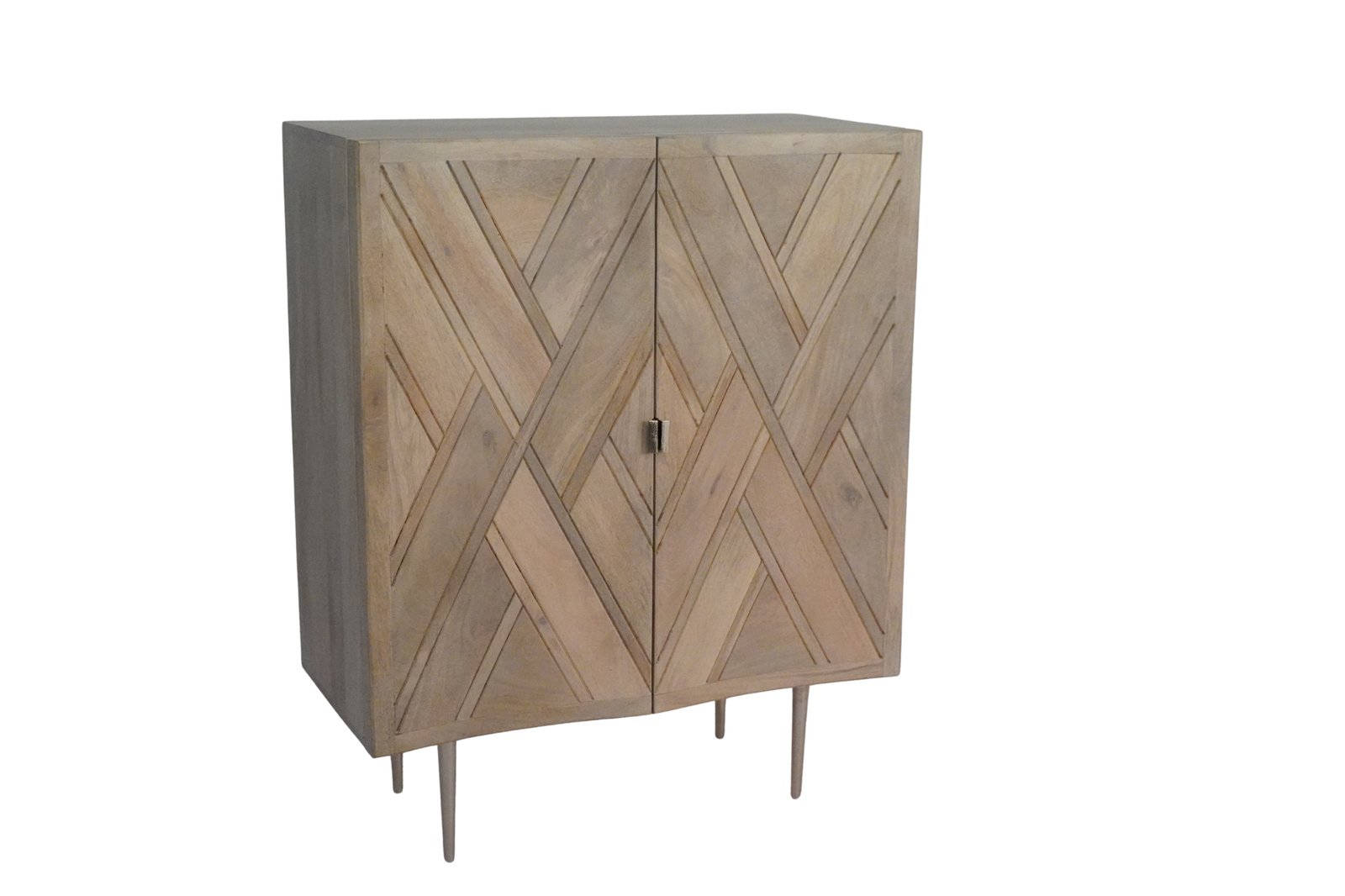 Wooden tile design 2 door cabinet