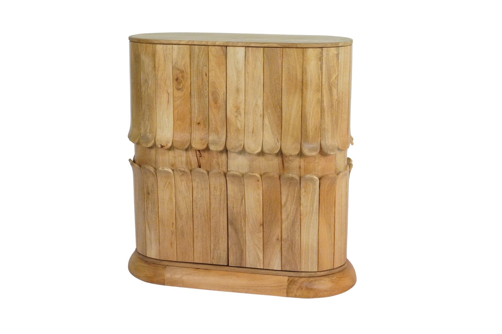 Wooden petal design 2 door cabinet